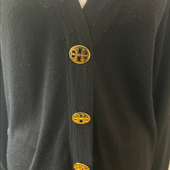 Tory Burch Black Sweater with Sewn-in White Blouse - Picture 3 of 13